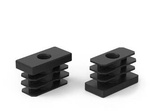 Threaded plug for rectangular profiles A-40mm B-20mm d1-M10 1.5mm-2.0mm