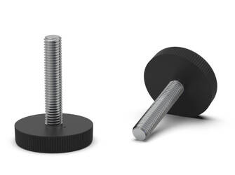 Knurled knob with threaded stem, without shoulder D-30; M10x30