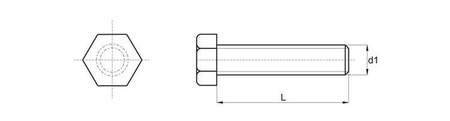 Šroub s šestihrannou hlavou M10 x 10mm, DIN 34810 (DIN931/933)