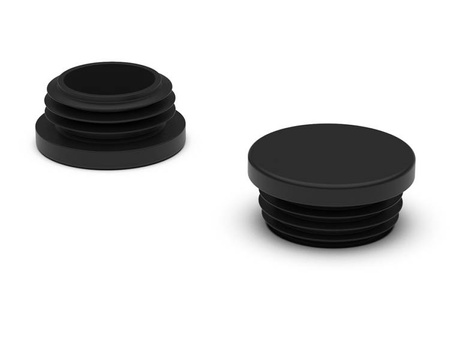 End cap for round profiles D-32mm, 1.0mm-2.5mm, black color