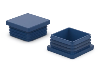 Abdeckkappe für Quadratprofile A-25mm B-25mm, 1,0mm-2,5mm, RAL5010 (blau)