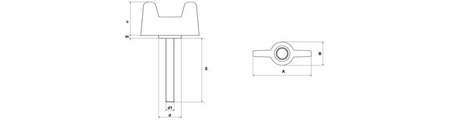 Śruba skrzydełkowa M6 x 50mm