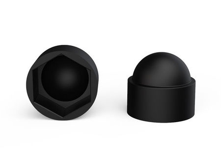 Protective cap M14 SW-22 for hexagonal bolts and nuts, RAL9005 (deep black)