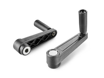Handkurbel mit festem Griff und glatter Buchse R-80mm d1H7-5mm