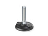 Swivel foot with mounting holes and wrench flats, R24 D-130mm M24