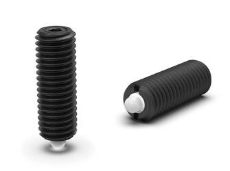 Threaded catch with plastic pin and internal hex H-15mm, d1-M4