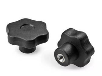 Star knob with threaded bushing D-30mm M8, stainless steel