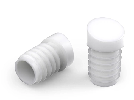 Schräggleiter für Rundprofile D-22mm Winkel-(15°) 1,5mm-2,0mm, Farbe Weiß.