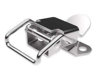 Hook clasp with holes, Type A, galvanized steel