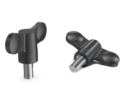 Flügelmutter mit Gewindestift D-55mm M8