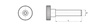 Knurled head shoulder screw M5 x 17mm with slot, (DIN464/465)