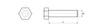 Sechskantschraube M8 x 4mm, DIN 34810 (DIN931/933)