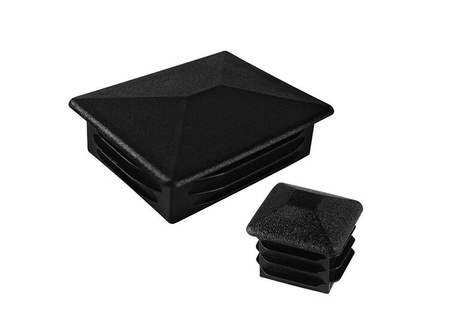 Cap for rectangular profiles A-40mm B-15mm, 1.5mm-2.0mm, black color