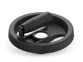 Handwheel with folding revolving handle D-80mm d1H9-8mm