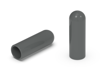 PVC-Schutzkappe (weich ca. 70° Shore A) A-10mm L-113,0mm, Farbe Grau, RAL7042