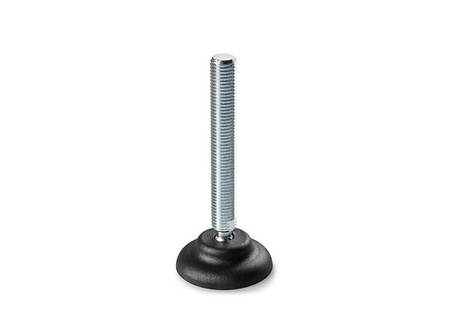 Schwenkbarer Fuß mit Fräsung für Schlüssel im Schaft, R12,5 D-60mm M16