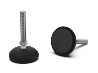 Non-slip adjustable foot D-40mm M12 x 45mm