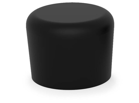 PE pipe cap d-25mm h-23.5mm, black color