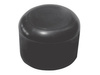 PVC-Abdeckung für Rohre (weich) d-6mm h-11mm, Farbe Schwarz