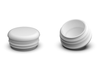 End cap for round profiles D-38mm, 1.0mm-3.5mm, color white