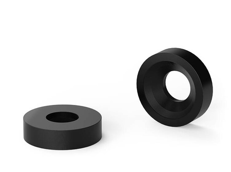 Konusförmige Unterlegscheibe für Senkkopfschrauben M4, D-10,5mm d-4,3mm h-2,8mm a-90°, Farbe Schwarz