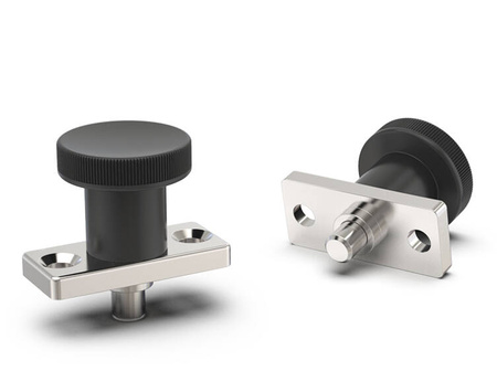 Fixing pin with mounting plate D-25mm L-40mm I-30mm d1-6mm l2-14mm