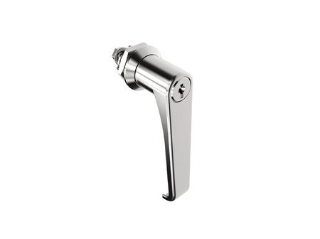 Quarter-turn latch with L-type handle, various keys, chrome-plated 0/0