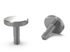 Knurled knob made of stainless steel without shoulder, with threaded stud, according to DIN 653 D-30mm M8