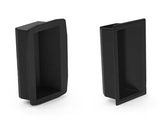 Snap-in cassette holder 93mm x 40mm, wall thickness 0.8-1.6mm