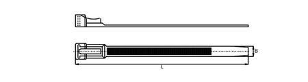 Opaska zaciskowa z możliwością odblokowania L-350mm