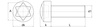 Lens head socket screw with TORX drive, according to DIN 34812 (formerly DIN 7985) L-5mm T20 M4