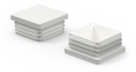 End cap for square profiles A-80mm B-80mm, 2.0mm-4.0mm, RAL9003 (signal white)