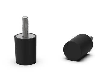 Schwingungsdämpfer Typ D; 60ShA; A=40 B=30; M8x23; INOX