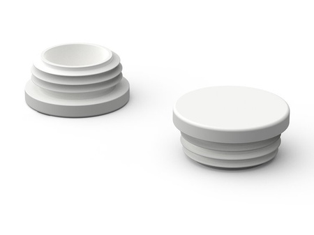 Cap for round profiles D-16mm, 1.0mm-2.5mm, white color