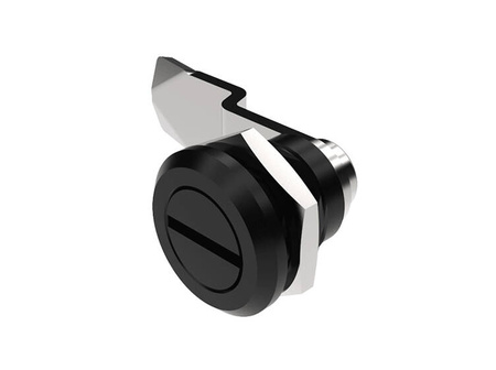 Quarter-turn shape lock, compact, black, groove, 0/0