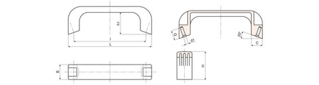 Držák palice s šikmými nohami ÚHEL-20° L-127mm I-110mm d1-4mm