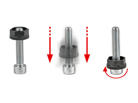 Šestihranná matice pro rychlou montáž D-8,2mm SW-7mm M3