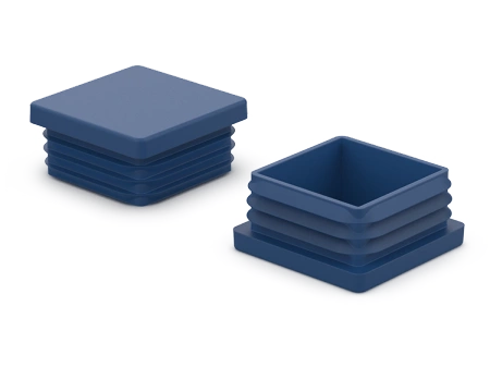 End cap for square profiles A-25mm B-25mm, 1.0mm-2.5mm, RAL5010 (blue)