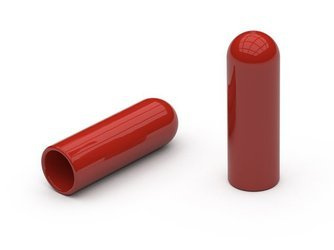 Protective PVC cover (soft approx. 70° Shore A) A-10mm L-80.0mm, red color