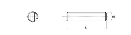 Threaded pin with slot M12 x 25mm, DIN EN ISO 24766 (DIN551)