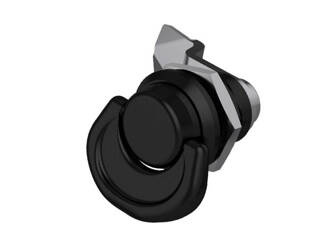 Quarter-turn lock with folding handle, black 16.5/27