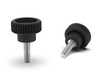 Knurled knob with stainless steel threaded pin D-26mm M6