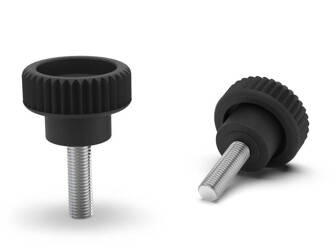 Knurled knob with threaded pin D-26mm M8 x 40mm