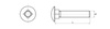 Mushroom head bolt with square neck M6 x 10mm, DIN 603