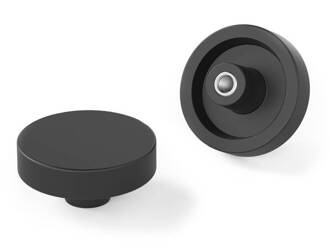 Cylindrical knob with threaded bushing D-65mm M14