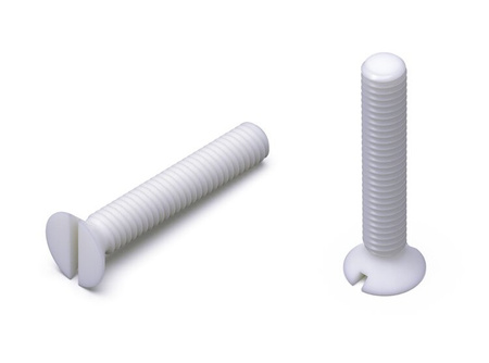 Flat countersunk head slotted screw M4 x 21mm, with partial thread, DIN EN ISO 2009 (DIN963)