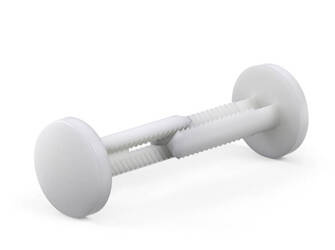 Mounting clamp without notch D-12mm d1-7mm L-13mm, color white