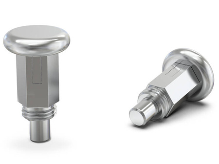 Feststellstift D-18mm d2-M10x1,0mm SW-10 d1-6mm mit Verriegelung, INOX