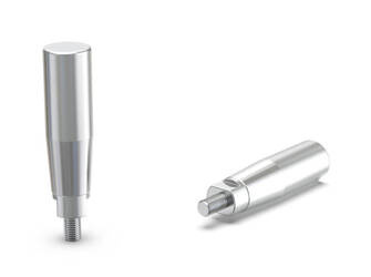 Drehgriff aus verchromtem Stahl D-19mm H-79mm h-62mm M8 x 10mm