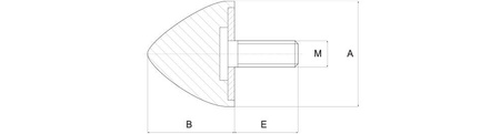 Parabolický vibrační izolátor; 60ShA; A=100 B=85; M16x46